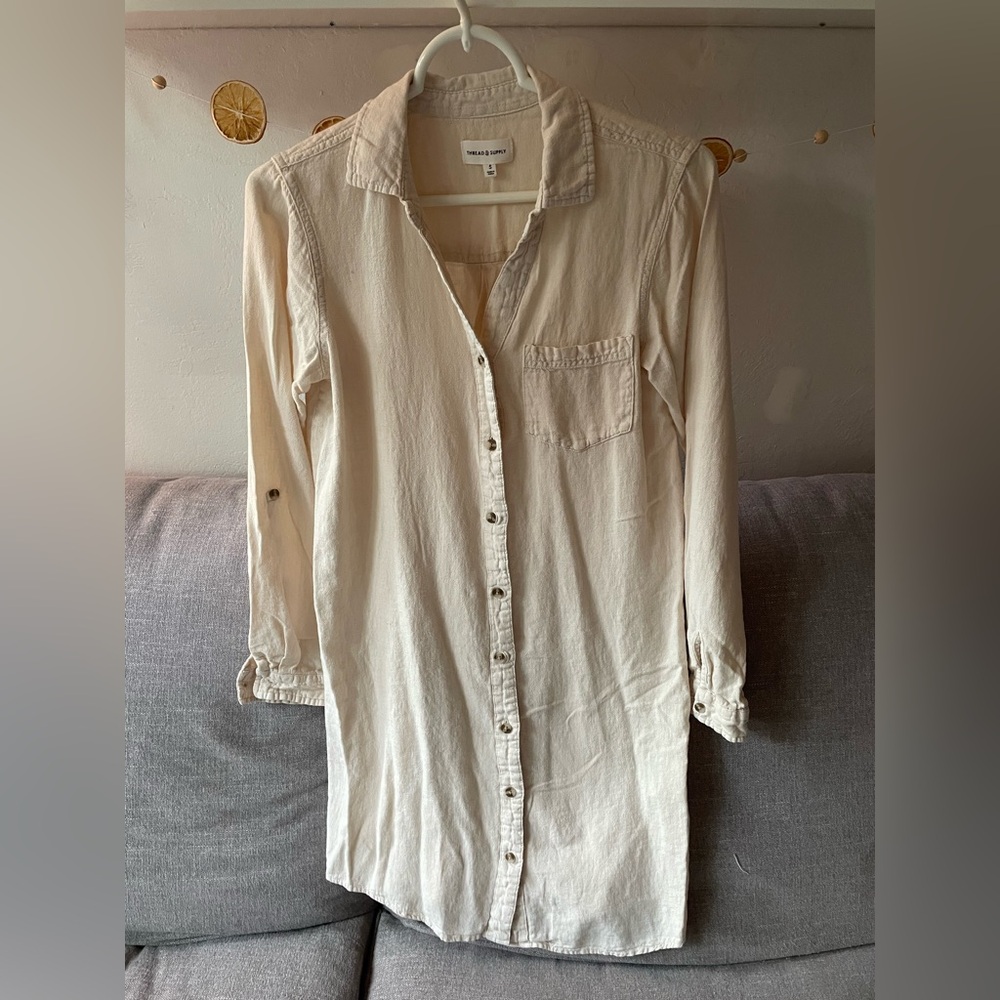 Thread & Supply linen shirt dress